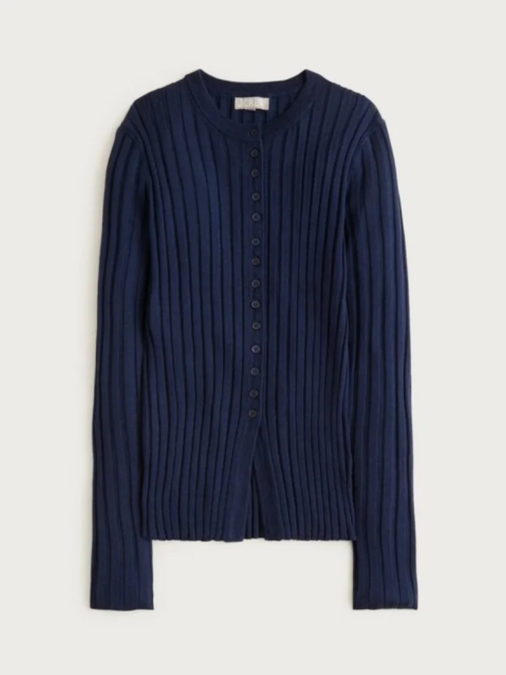 J. Crew Wide-rib fitted cardigan top in merino wool L - Picture 4 of 7